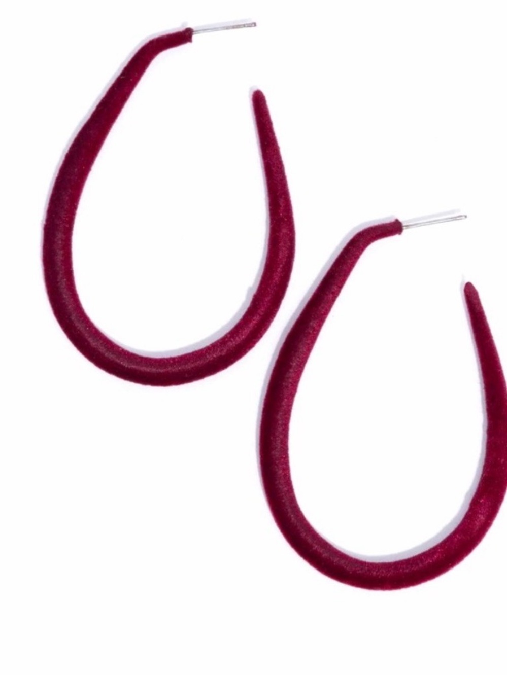 Elegant Red Hoop Earrings